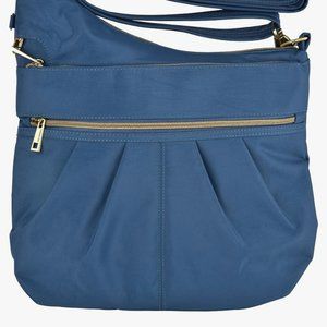 Travelon Anti-Theft  3 Compartment Crossbody with Pocket (Navy)
